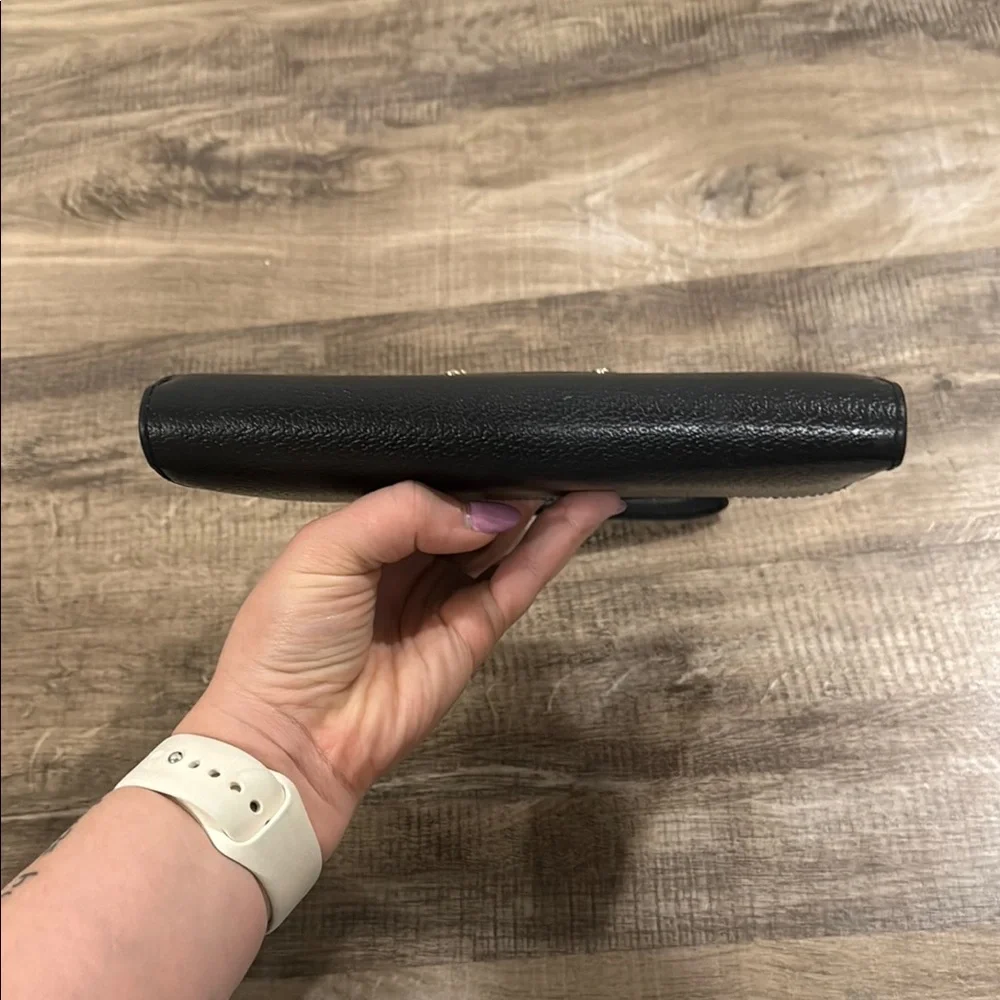 Kate Spade Black Wristlet with Gold Accents